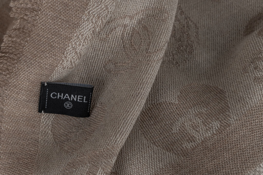Chanel New Cashmere Shawl Beige