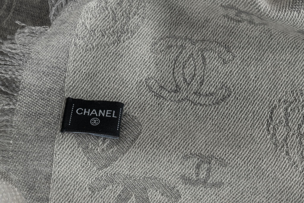 Chanel New Cashmere Shawl Grey