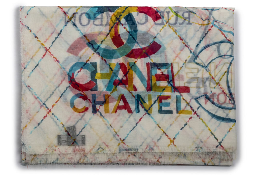 Chanel New Cashmere Camellia Shawl
