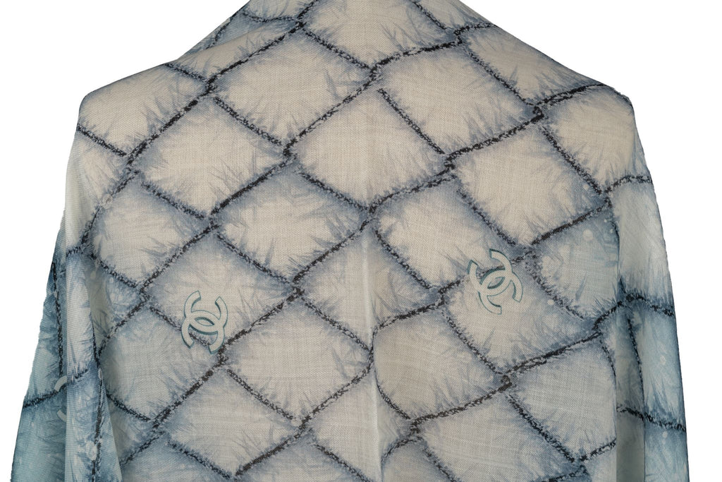 Chanel New Cashmere Shawl Space Blue