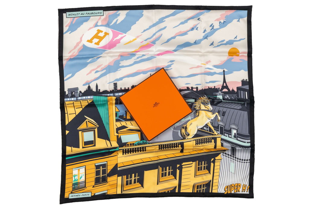 Hermès "Minuit au Faubourg" Silk Scarf