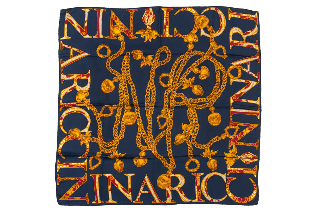 Nina Ricci Vintage Silk Scarf in Black