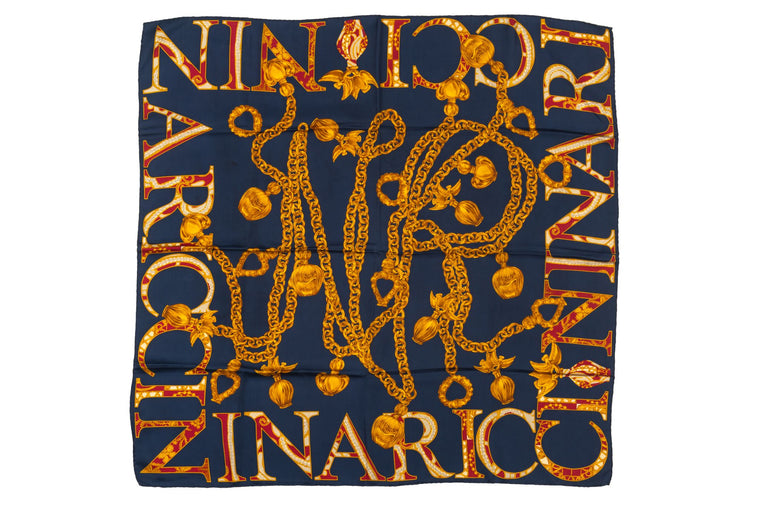 Nina Ricci Vintage Silk Scarf in Black