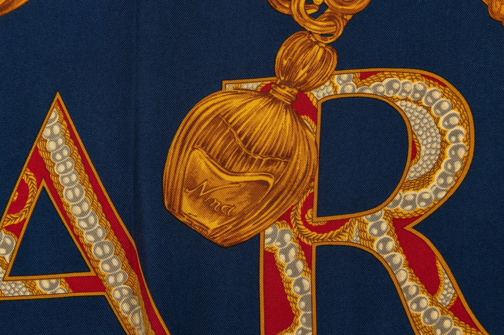 Nina Ricci Vintage Silk Scarf in Black