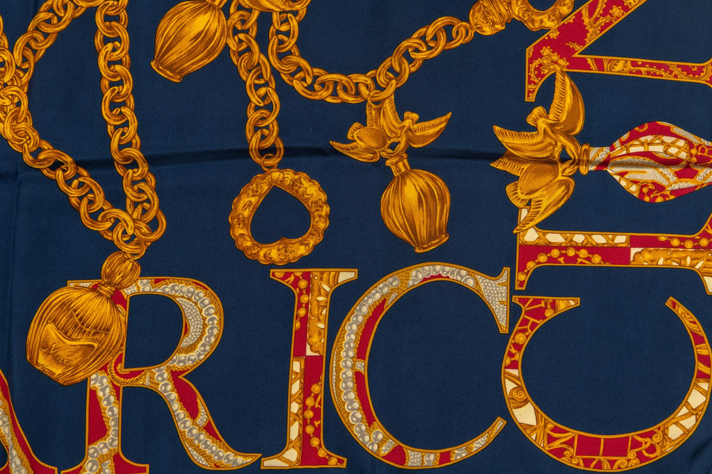 Nina Ricci Vintage Silk Scarf in Black