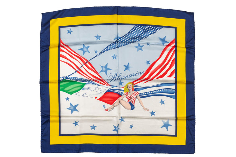 Blumarine Vintage Italy Silk Scarf