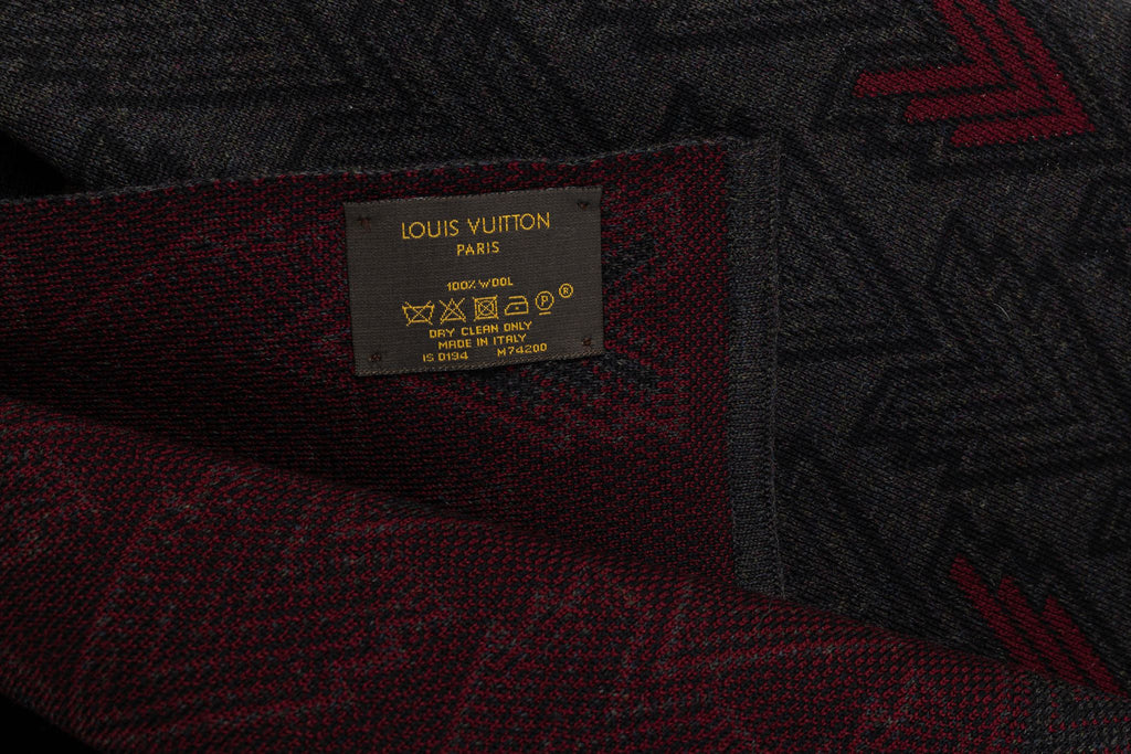 Louis New Vuitton Wool 2 Tone Scarf