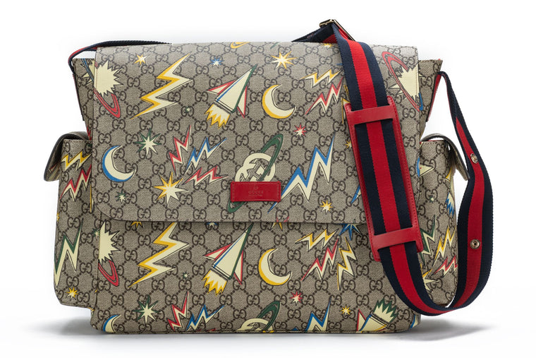 Gucci New Supreme Canvas Diaper Bag