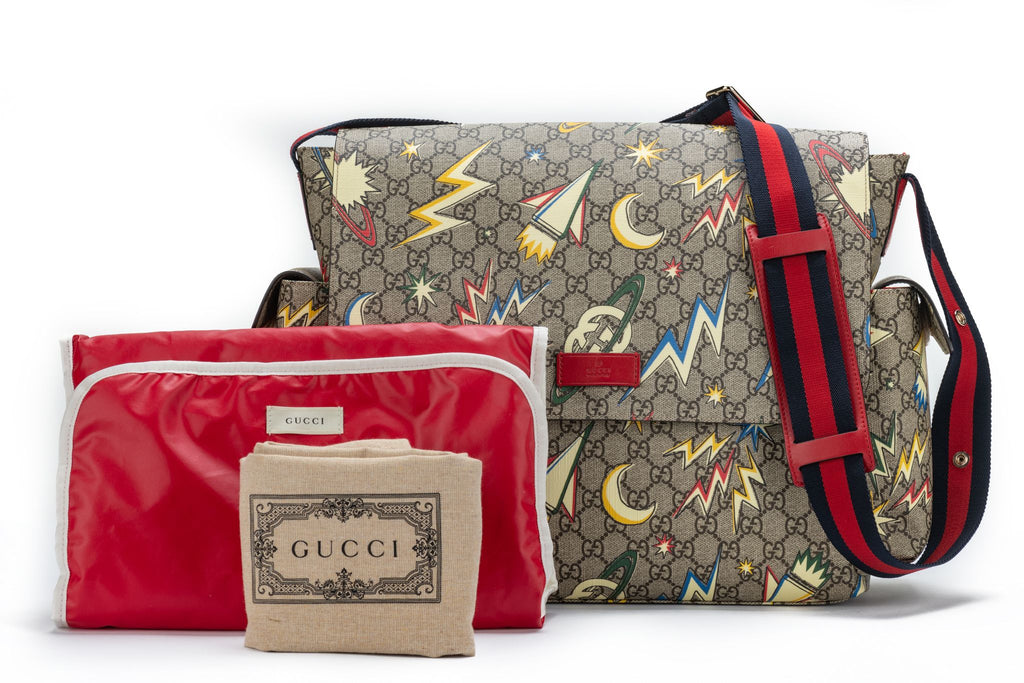 Gucci New Supreme Canvas Diaper Bag