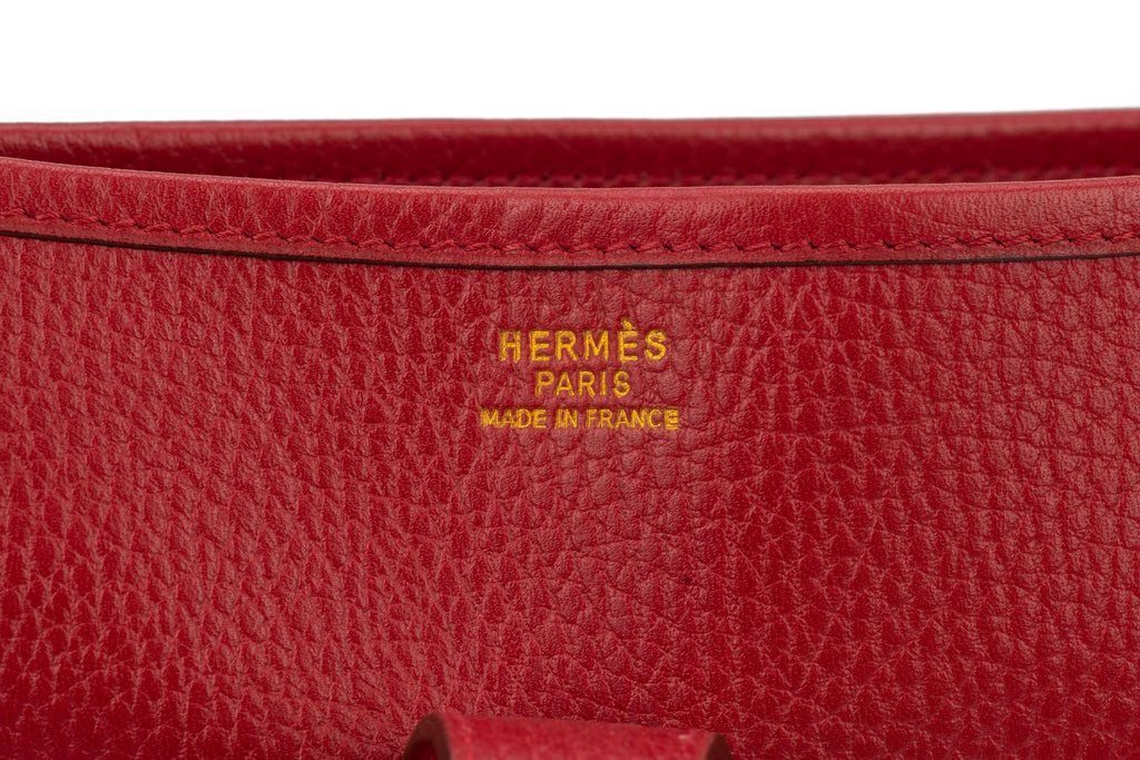 Hermès Evelyne GM Red Ardennes