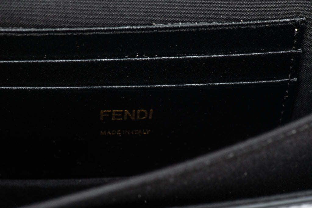 Fendi Shoulder Bag Black Leather New