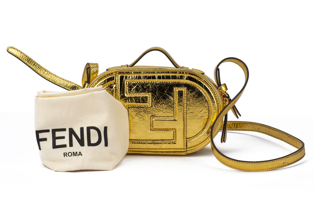 Fendi Oâ™Lock Mini Camera Case New Gold