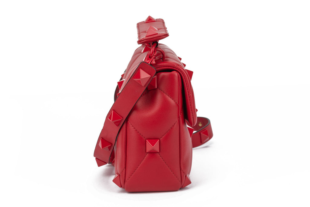 Valentino Roman Stud Red Shoulder Bag