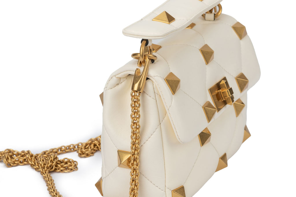 Valentino White  Roman Stud Bag New