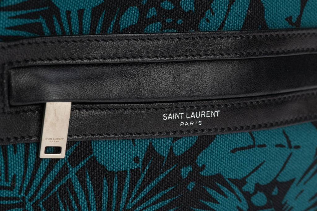 YSL New  Crossbody Palm Tree Print Green