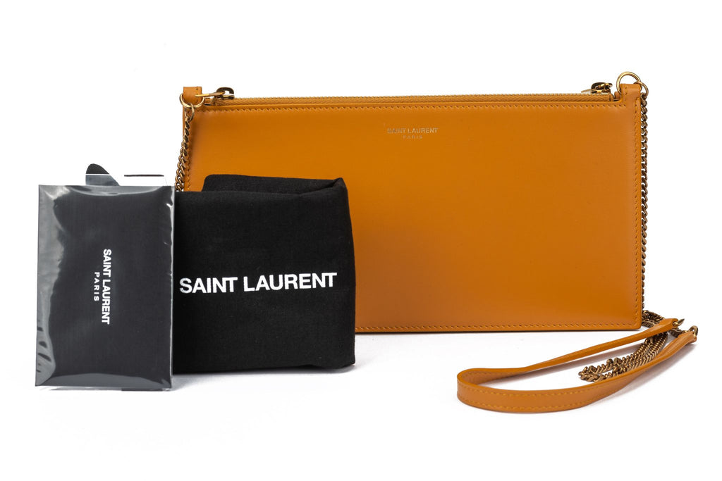 YSL New  Double Pouch With Chain Strap