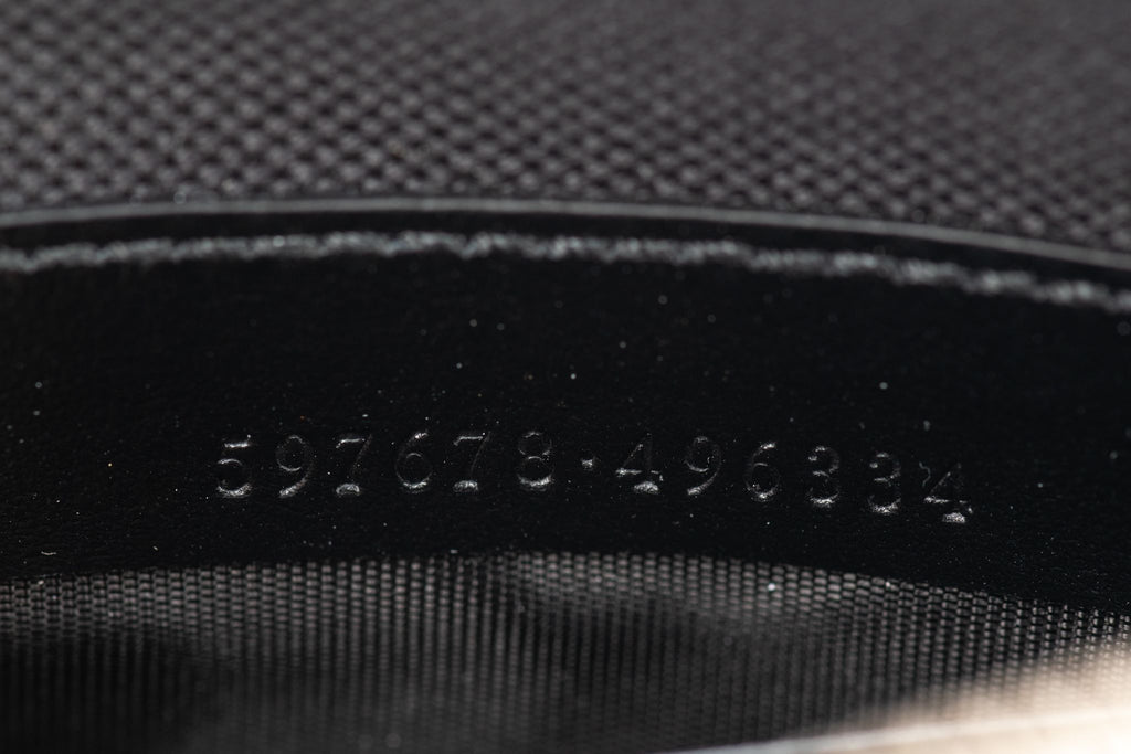 Gucci New Black Leather Unisex Clutch