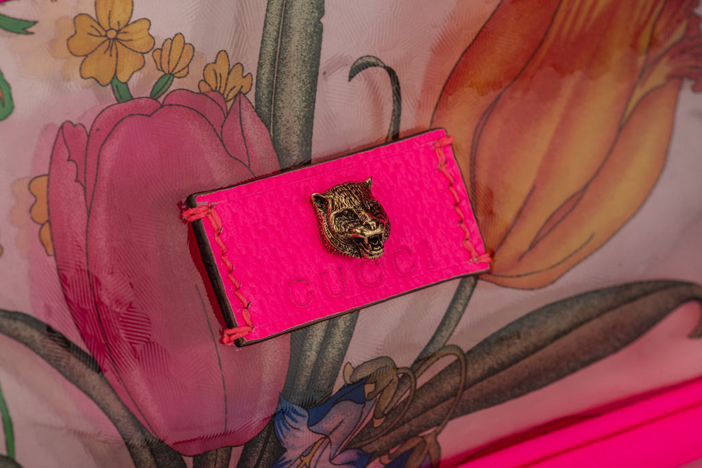 Gucci PInk Fluo Pvc Flora Fanny Pack