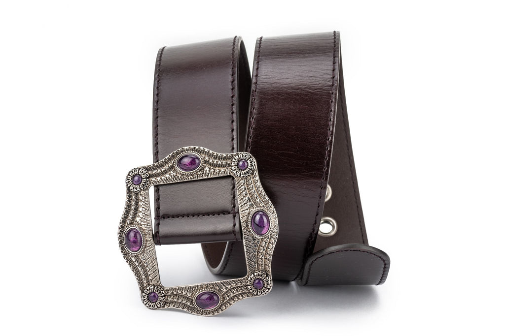 Gucci New Brown Jewel Buckle Belt