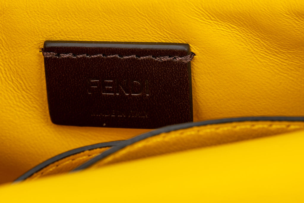 Fendi New in Box Silver Micro Baguette