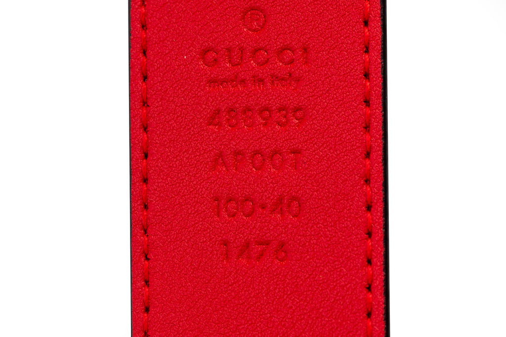 Gucci New Red Horse bit Medium Belt 100