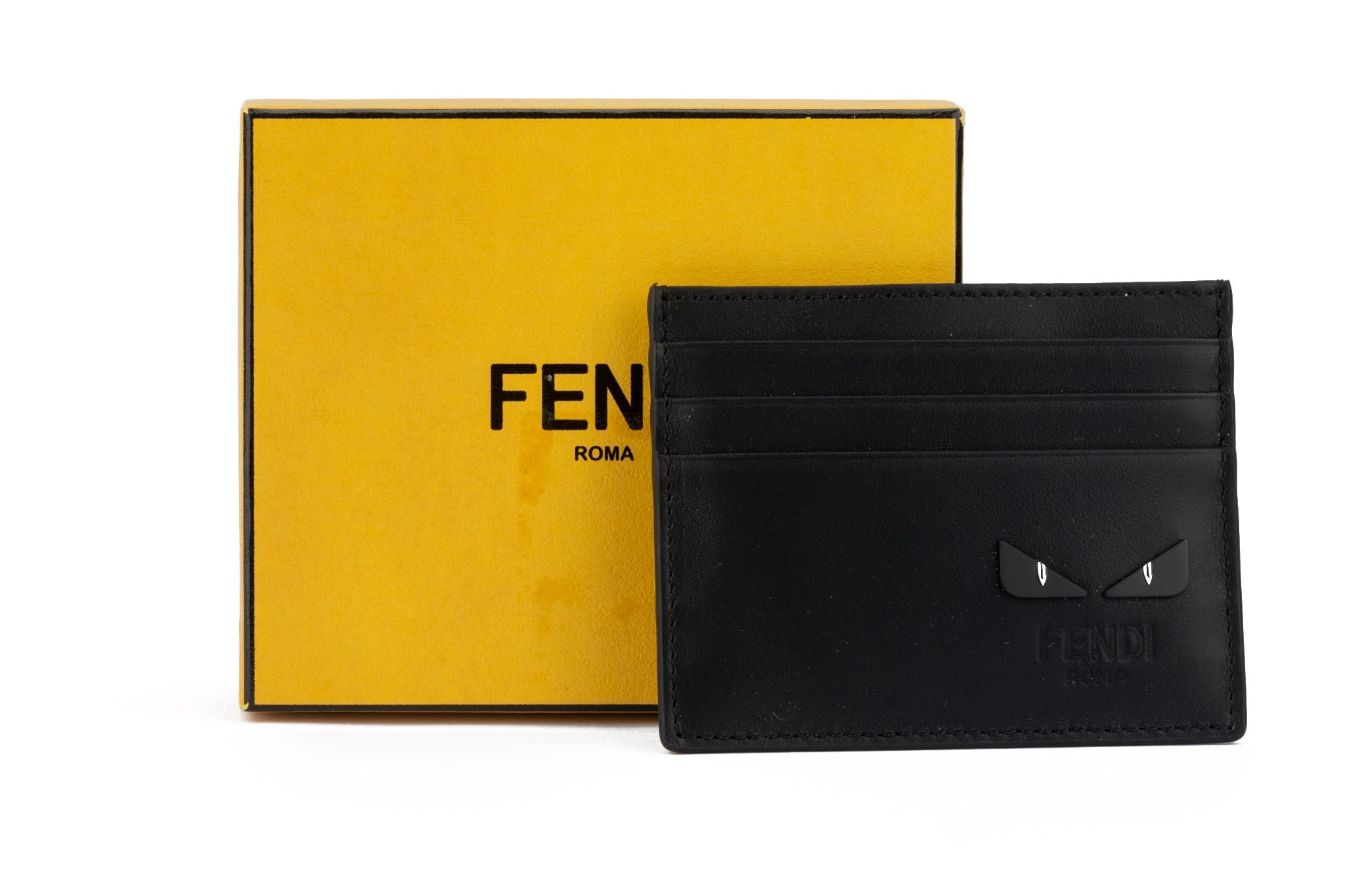 M！！FENDIモンスターケース Fendi New Black Matt Monster CC Case - Vintage Lux