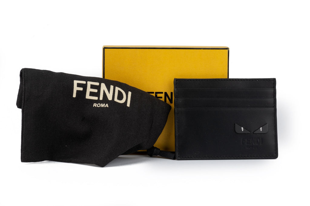 Fendi New Black Matt Monster CC Case