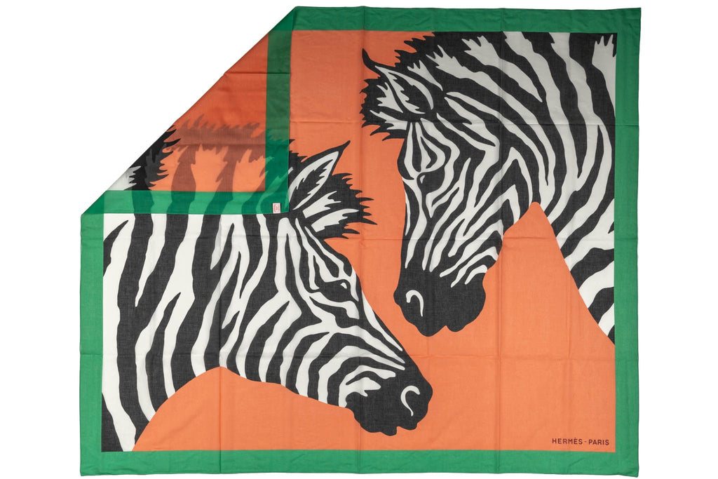Hermès New Orange Zebra Sarong Shawl