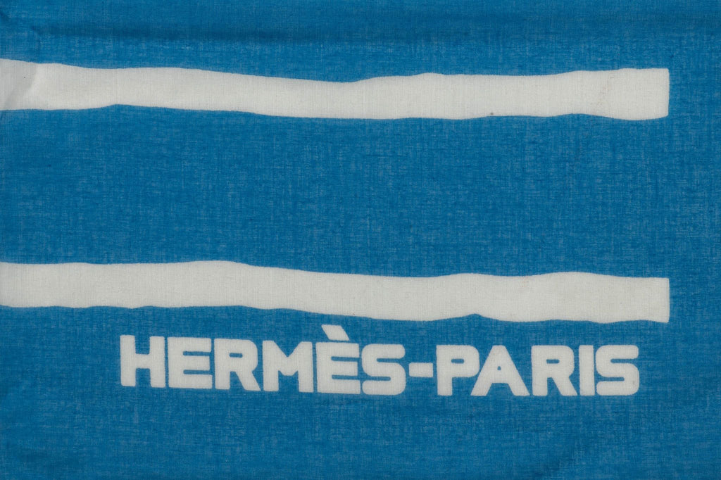 Hermès New Blue White Striped Sarong