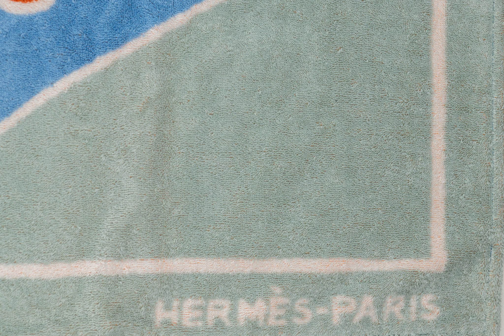 Hermes BNIB Bicycle Blue Beach Towel