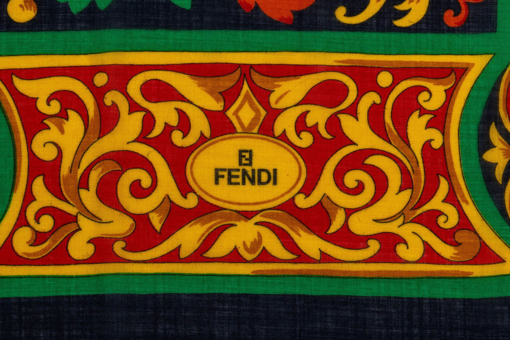 Fendi Vintage Paisley Wool Shawl