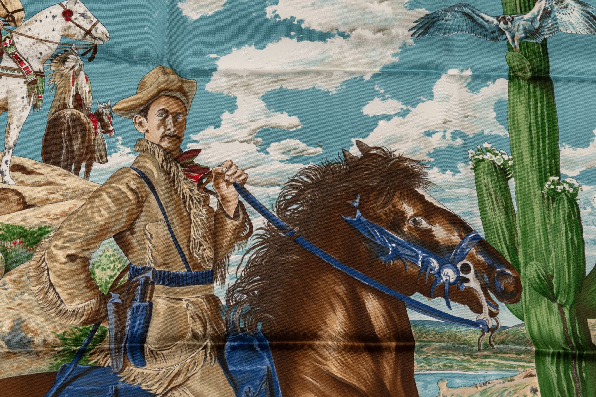 Hermès Red Pony Express Scarf by Oliver - Vintage Lux