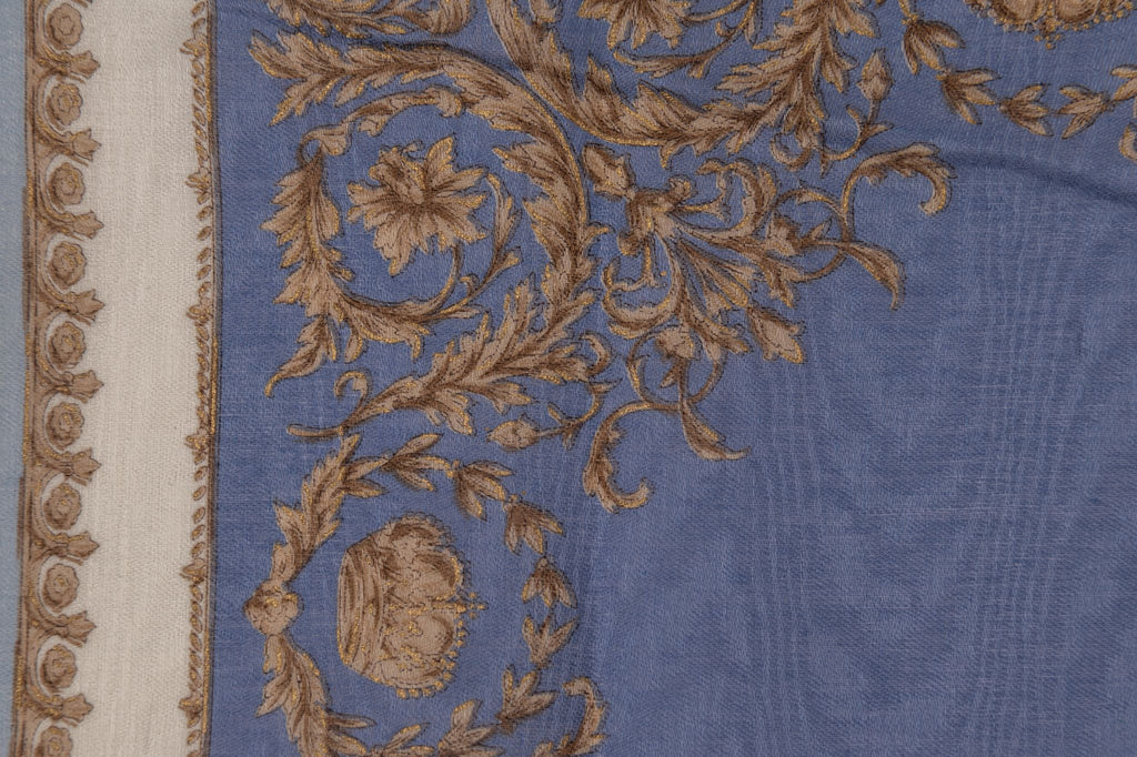 Fendi New Blue Baroque Cotton Gavroche