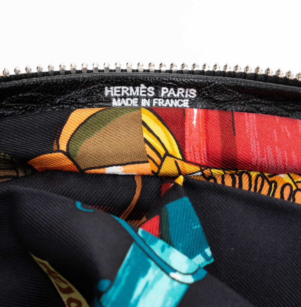 Hermes Black Ribbons Silky Pop Bag