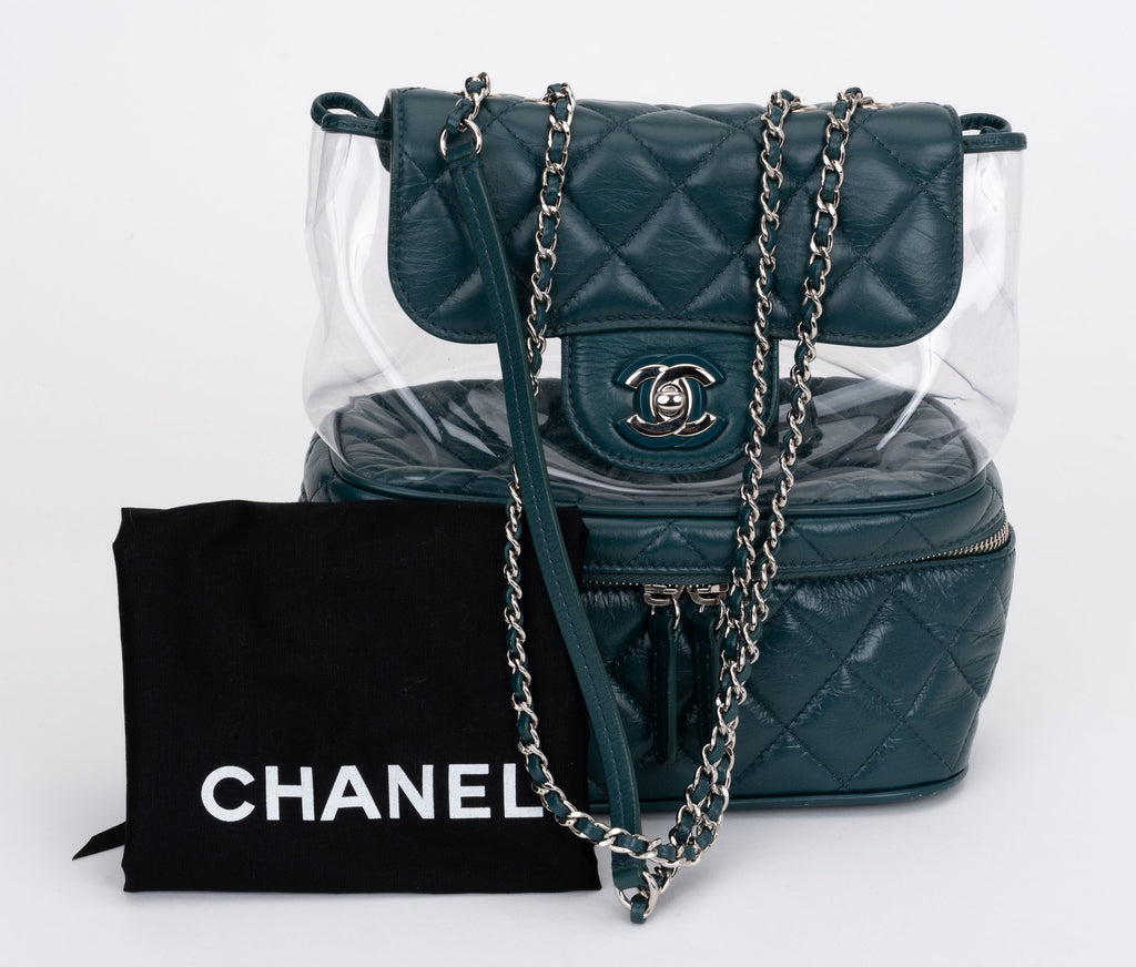 Chanel Green Pvc Shoulder Tote Bag