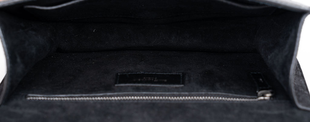 YSL New Black Suede Cross Body Bag