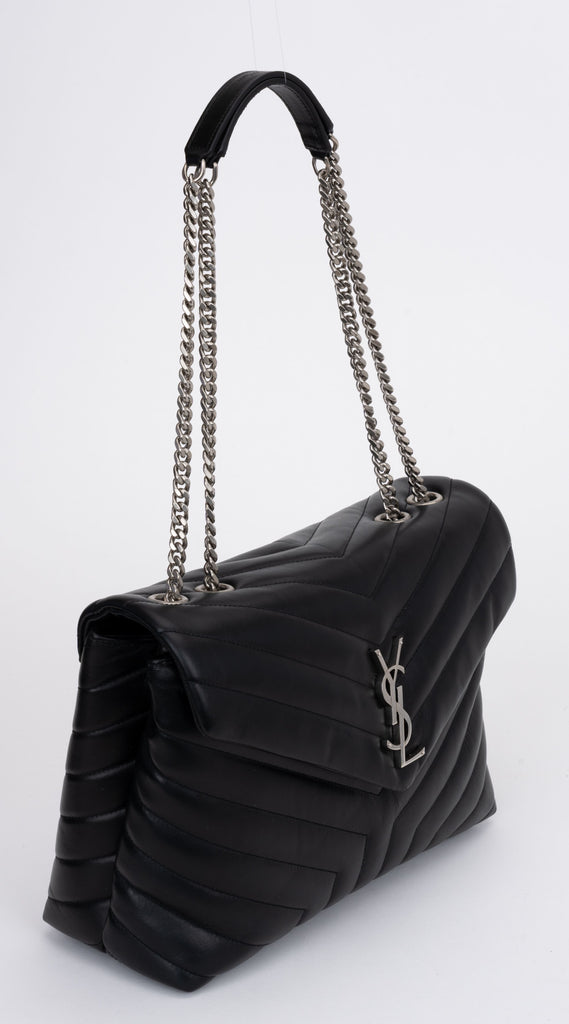 YSL New Black Medium Loulou Ruthenium