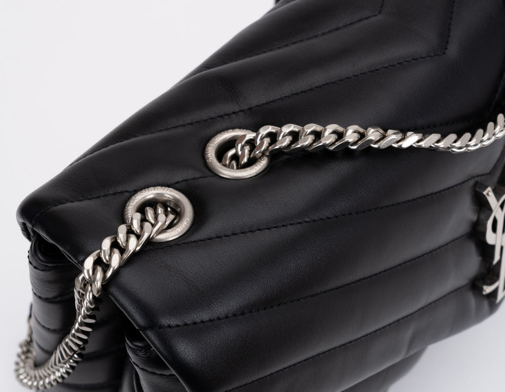 YSL New Black Medium Loulou Ruthenium