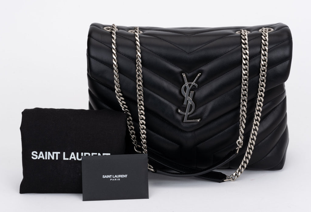 YSL New Black Medium Loulou Ruthenium