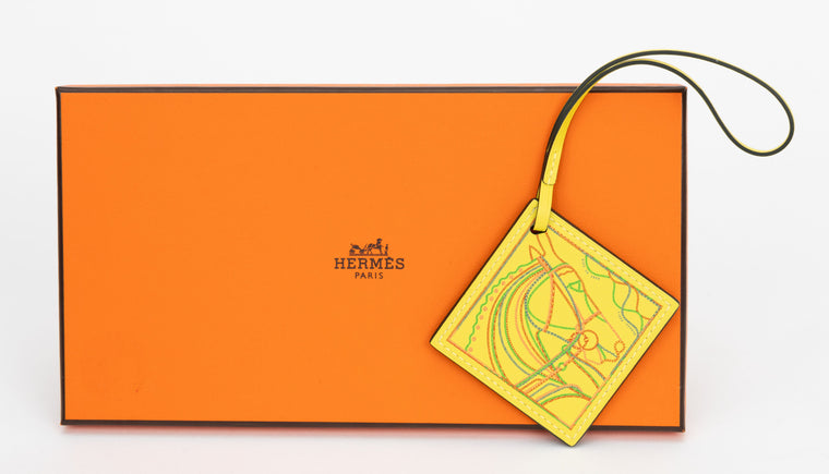 Hermès New Yellow Leather Bag Charm