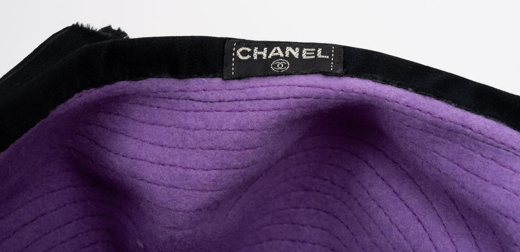 Chanel Lilac & Black Wool Beret