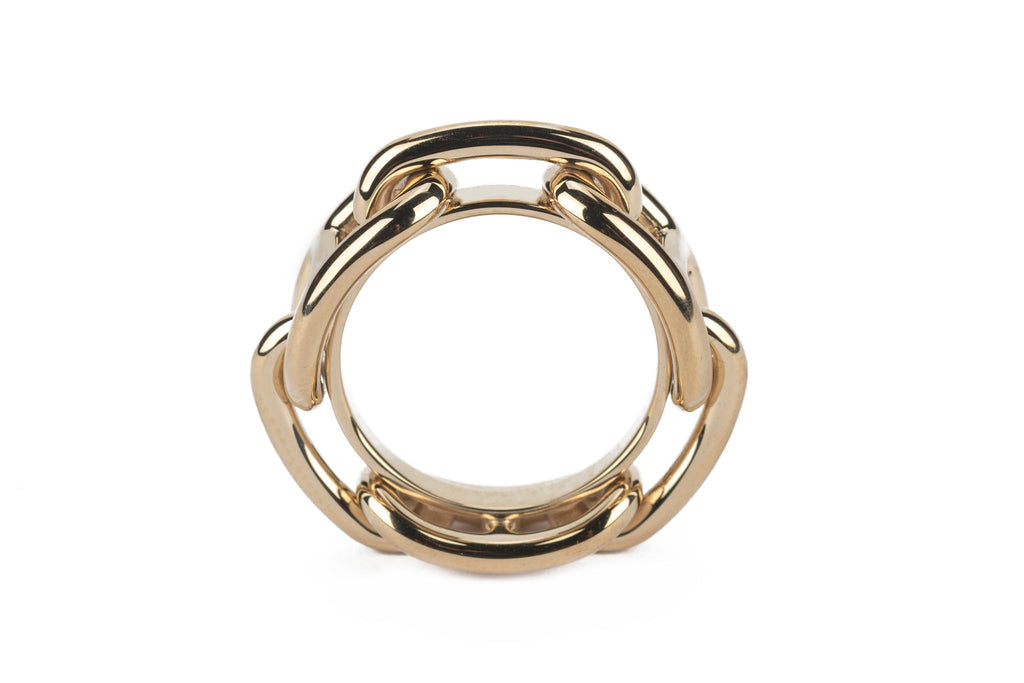 Hermès New Gold Chain d'Ancre Scarf Ring