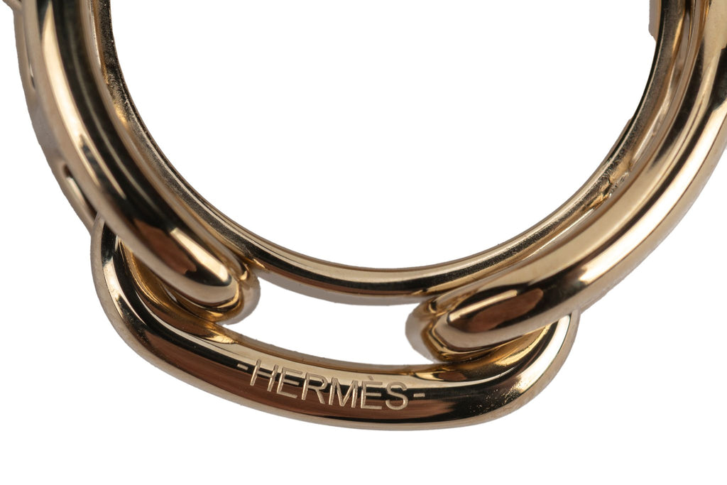 Hermès New Gold Chain d'Ancre Scarf Ring