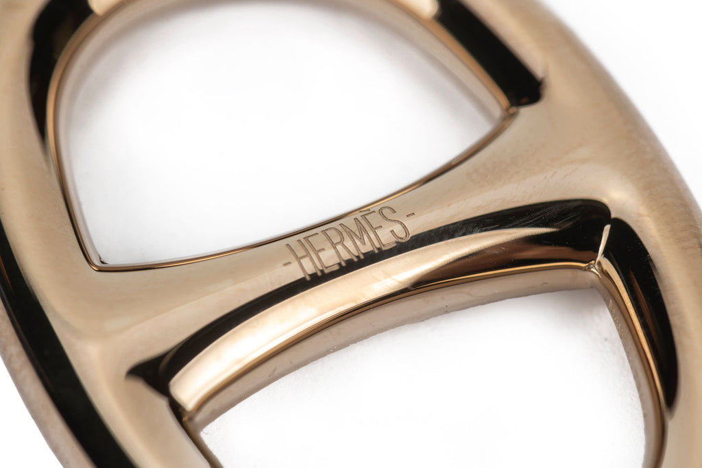 Hermès New Gold Scarf Ring W/Box