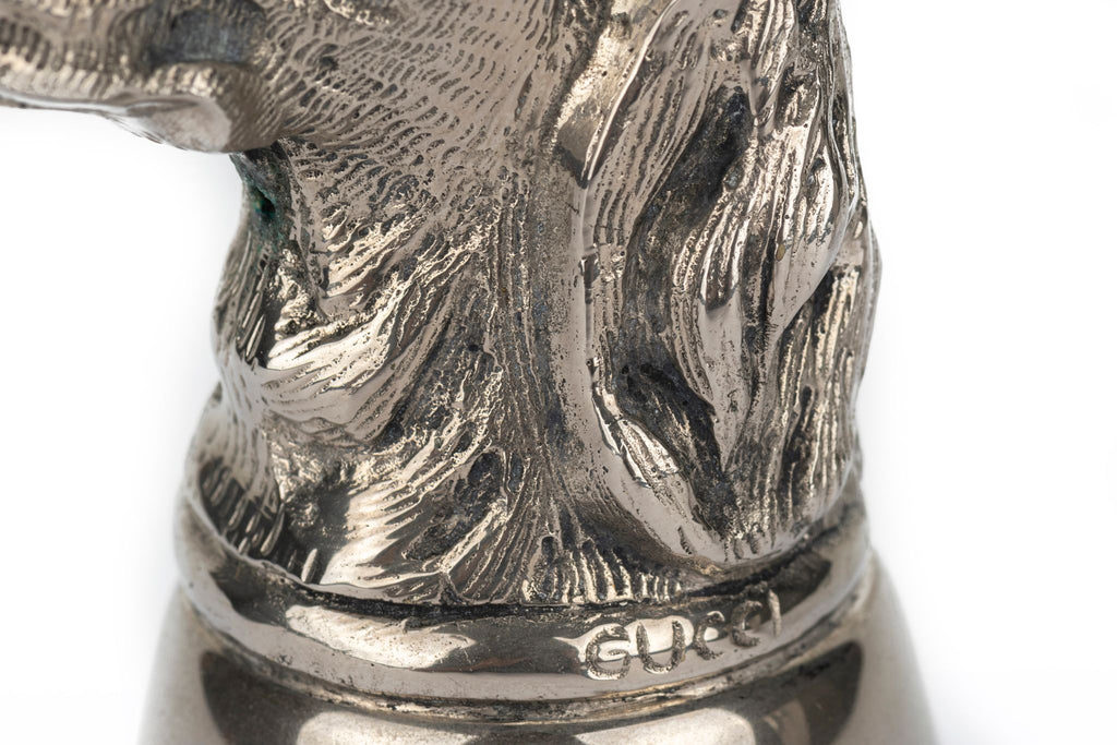 Gucci 70s Silver Stirrup Cups Dog Elk