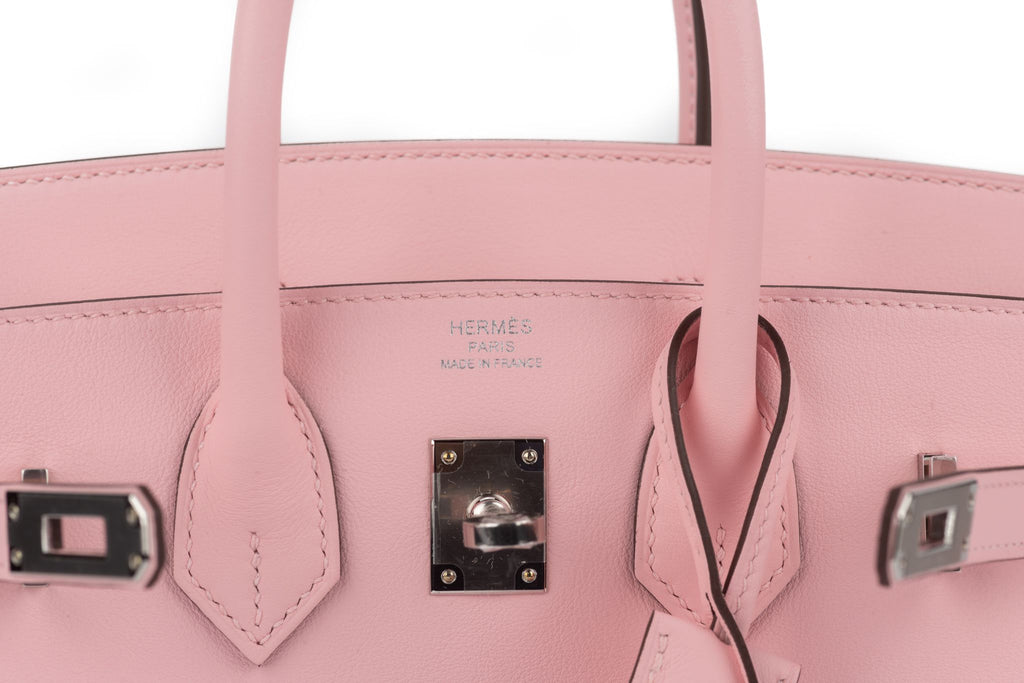 Hermès New Birkin 25 Rose Sakura Swift