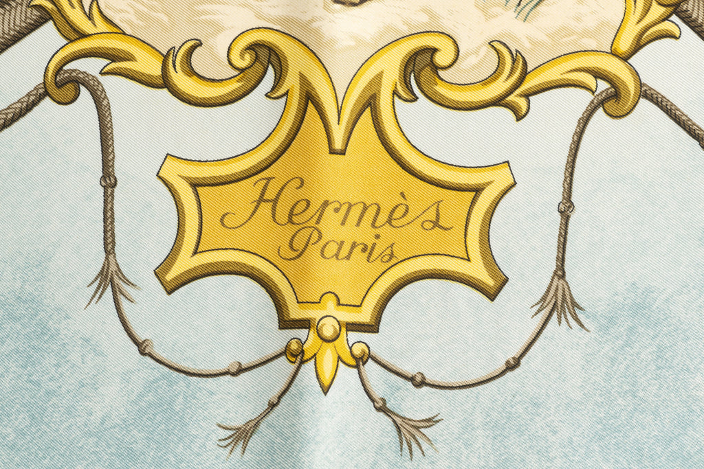Hermès Vintage Celeste Hunting Scarf