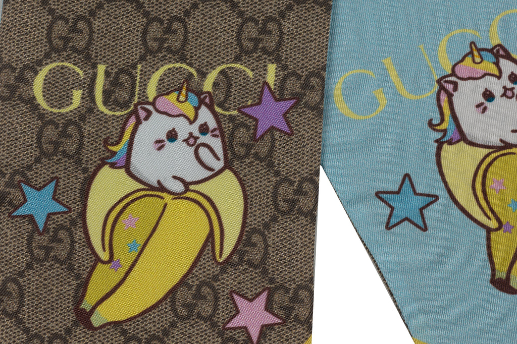 Gucci New Rainbow Silk Celeste Bandeau