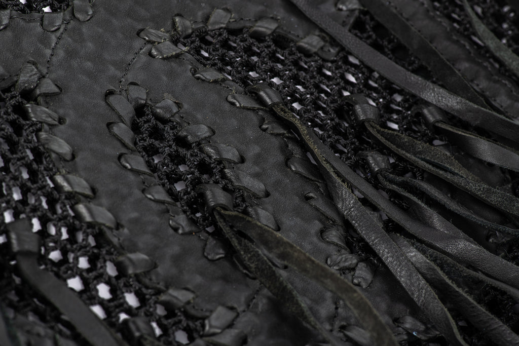 Chanel Black Fringe CC Tote Handbag