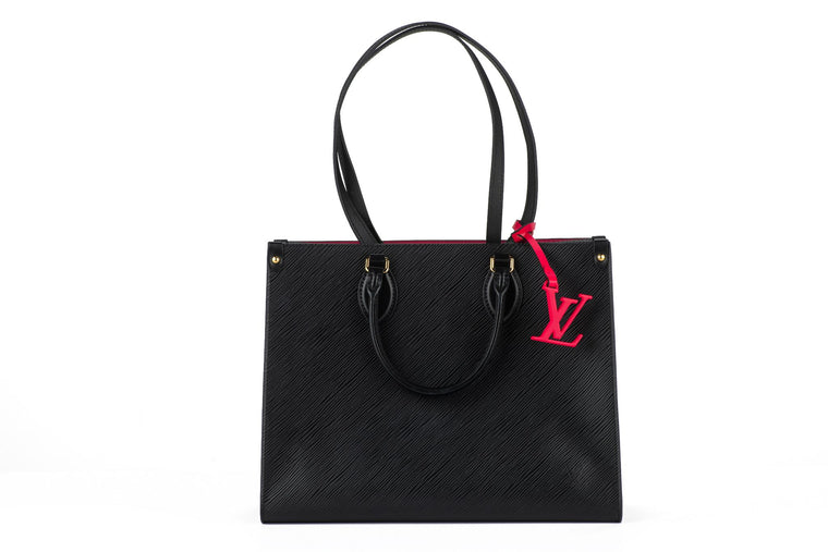 Vuitton Black/Fuchsia Epi On The Go MM